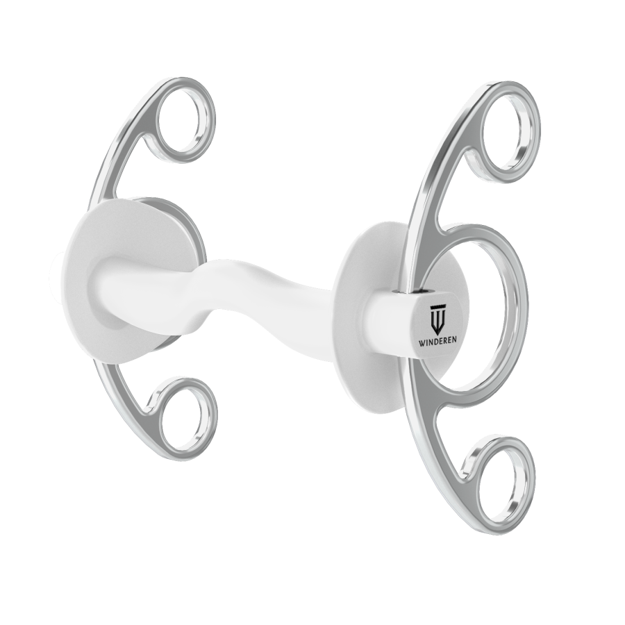 Wędzidło Winderen z czankami - Sztanga ze śliniankami - White Edition - Comfort