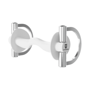 Wędzidło Winderen "D" - Sztanga ze śliniankami  - White Edition - Comfort