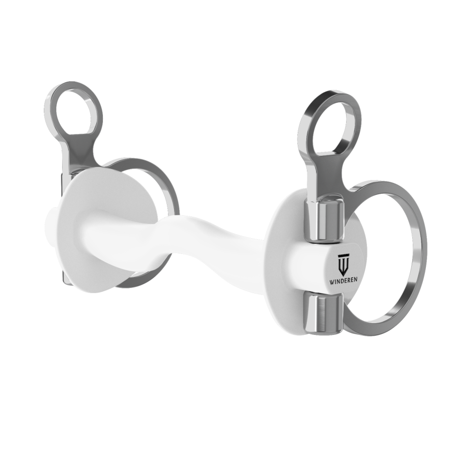 Wędzidło Winderen Baucher - Sztanga ze śliniankami - White Edition - Comfort
