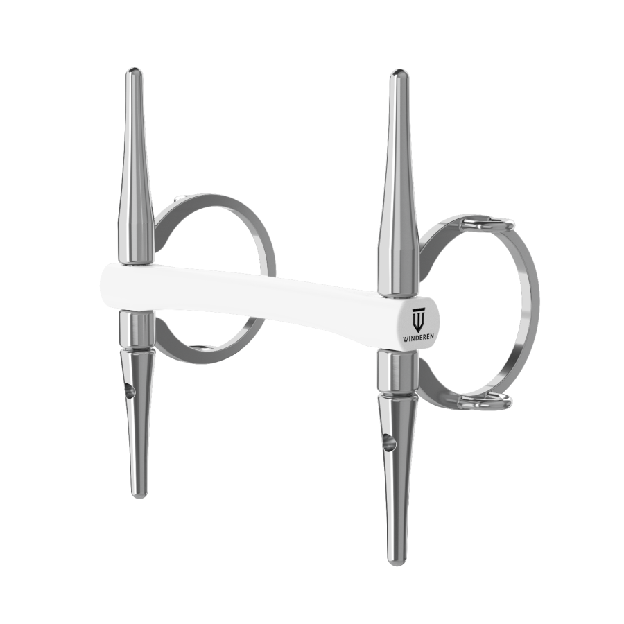 Wędzidło Winderen Cyganka z wąsami - Super Flexi - White Edition - Comfort