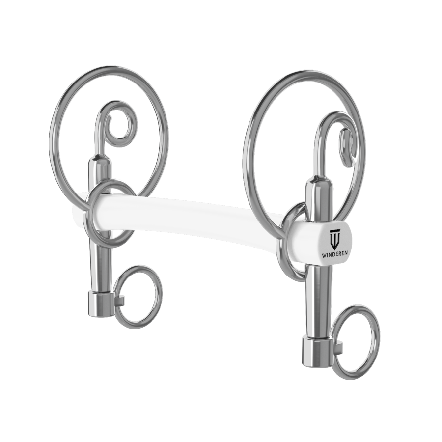 Wędzidło Winderen Swales Pelham krótki - Flexi - White Edition - Comfort