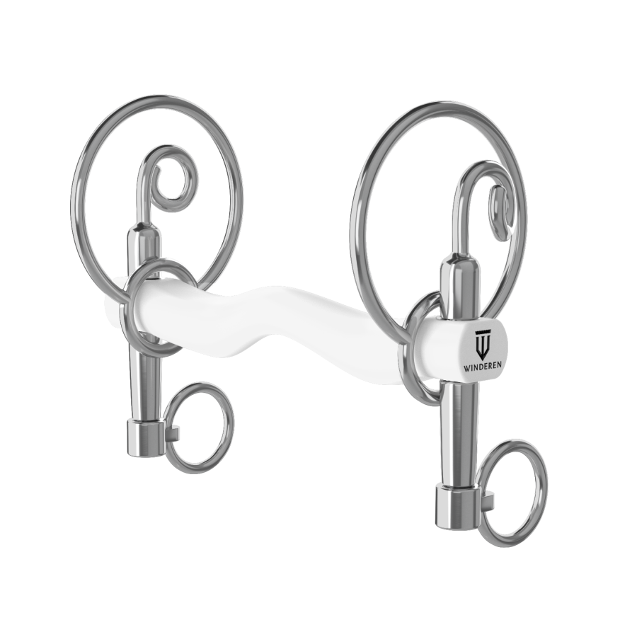 Wędzidło Winderen Swales Pelham krótki - Sztanga - White Edition - Comfort