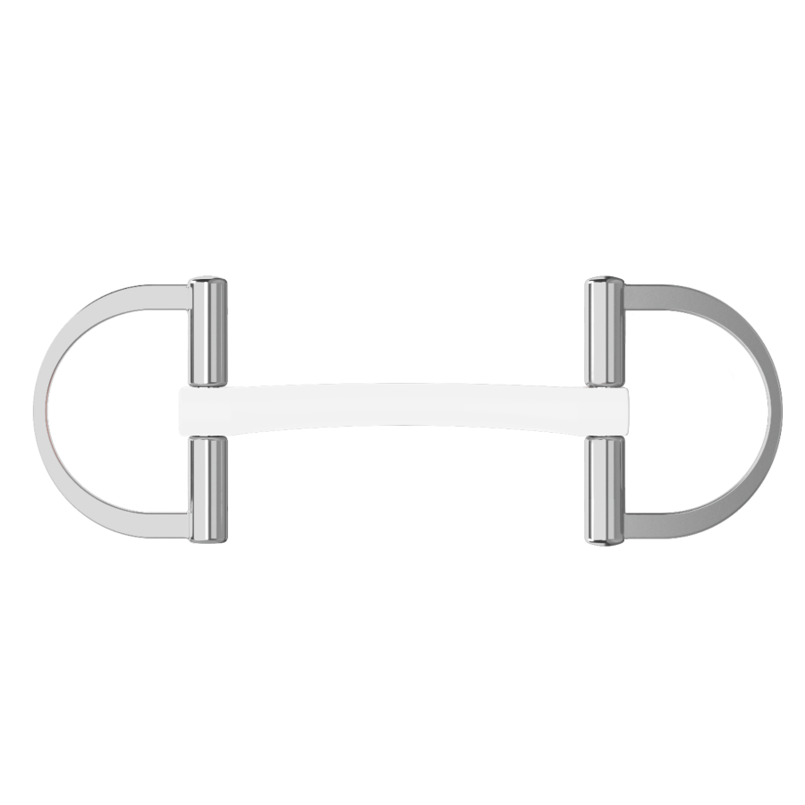 Wędzidło Winderen duże "D" - Podwójnie łamane - White Edition - Comfort - obrazek 3