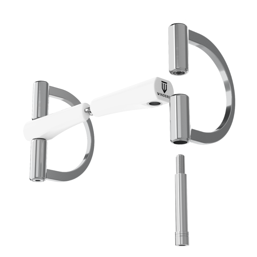 Wędzidło Winderen duże "D" - Pojedynczo łamane - White Edition - Comfort - obrazek 2