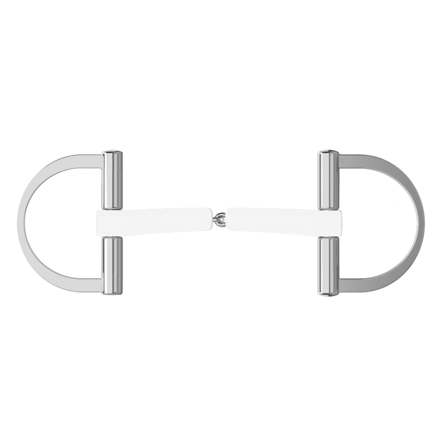 Wędzidło Winderen duże "D" - Pojedynczo łamane - White Edition - Comfort - obrazek 3