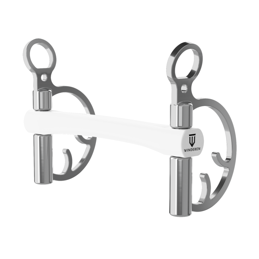 Wędzidło Winderen Kimblewick RNF - Prosta sztanga sztywna - White Edition - Comfort