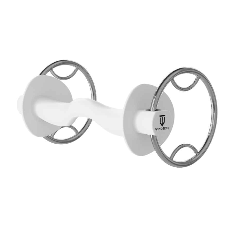Wędzidło Winderen Beval - Sztanga ze śliniankami - White Edition - Comfort