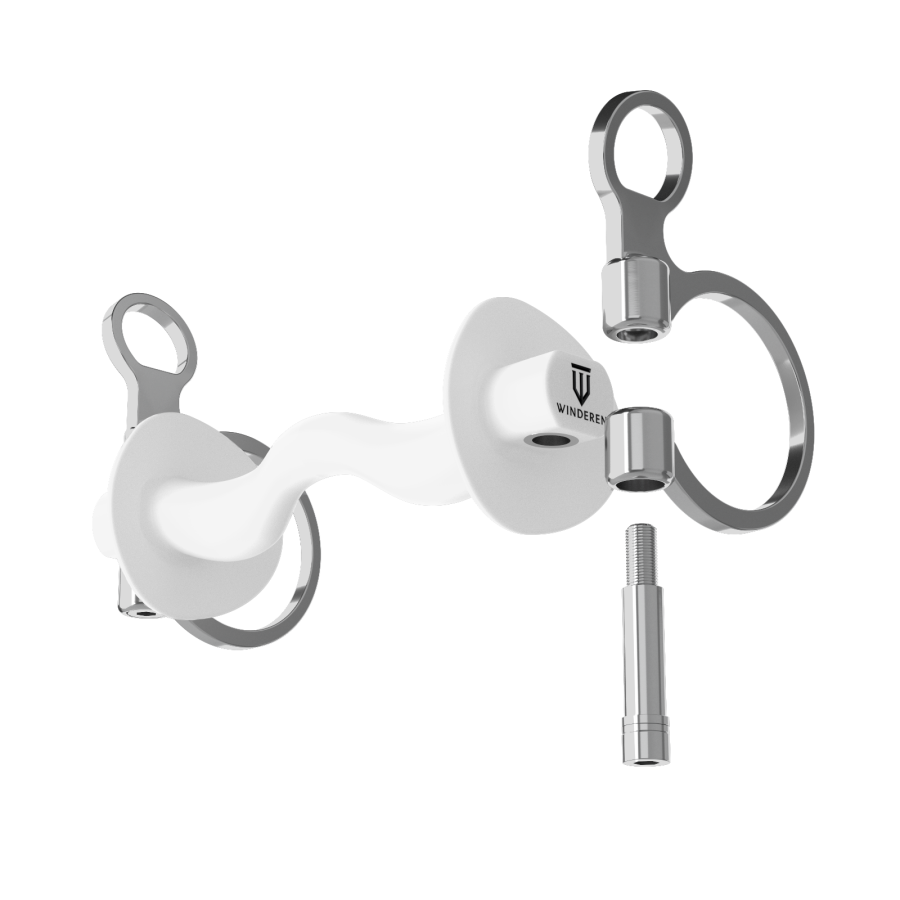 Wędzidło Winderen Baucher - Sztanga ze śliniankami - White Edition - Comfort - obrazek 2