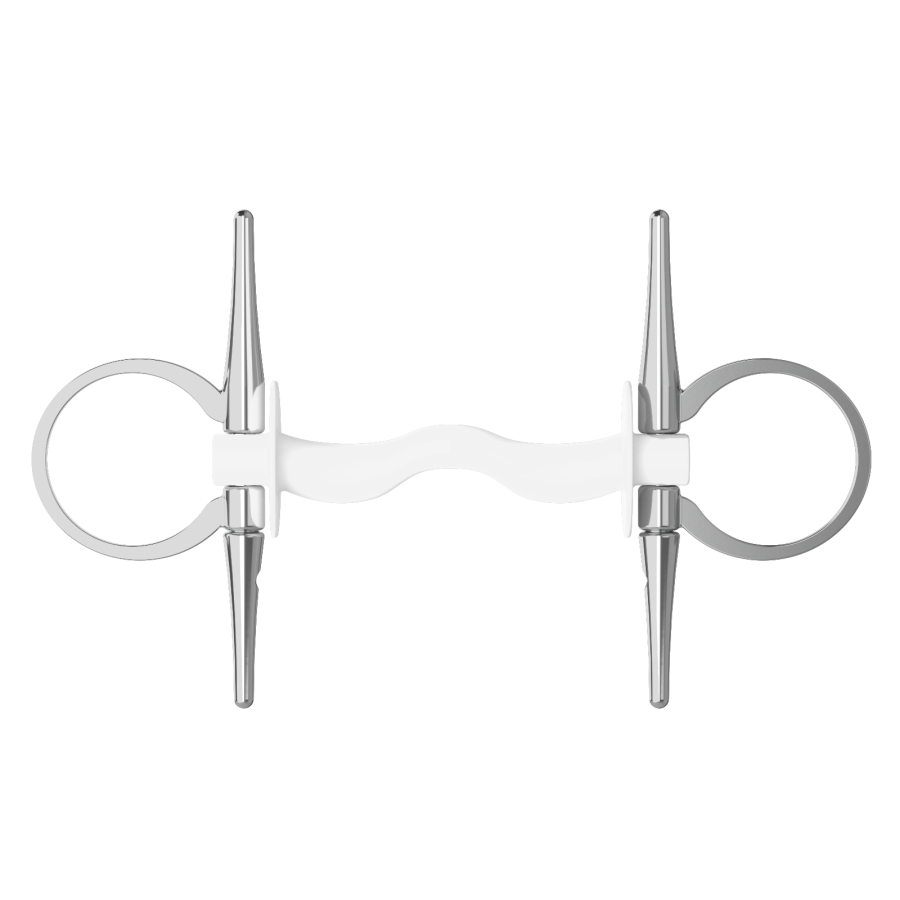 Wędzidło Winderen z wąsami - Sztanga ze śliniankami - White Edition - Comfort - obrazek 3