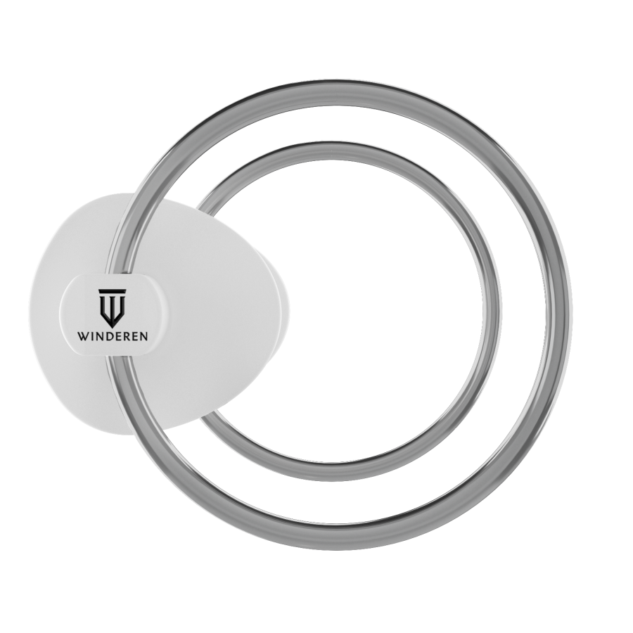 Wędzidło Winderen z dużymi kółkami - Sztanga ze śliniankami - White Edition - Comfort - obrazek 3