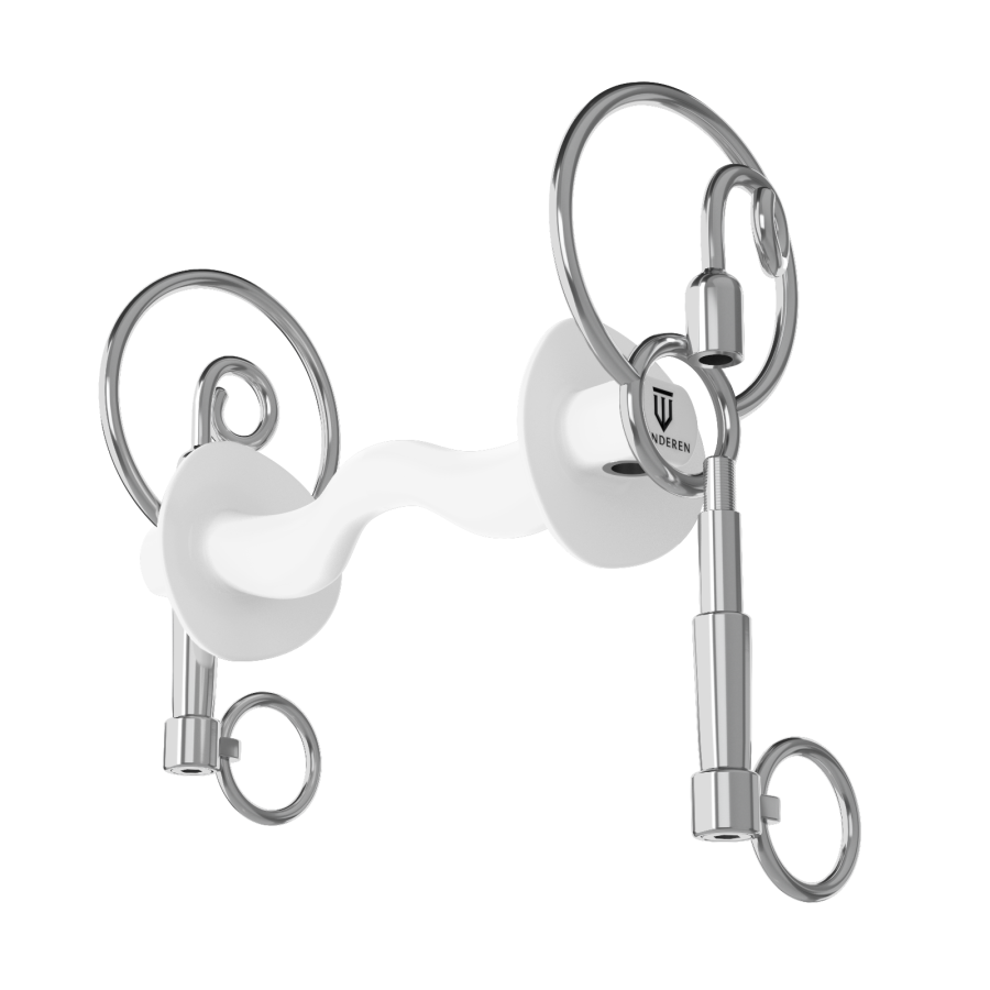Wędzidło Winderen Swales Pelham krótki - Sztanga ze śliniankami - White Edition - Comfort - obrazek 2