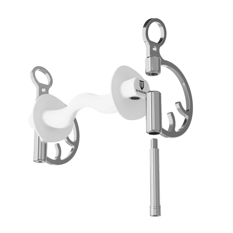 Wędzidło Winderen Kimblewick RNF - Sztanga ze śliniankami - White Edition - Comfort - obrazek 2