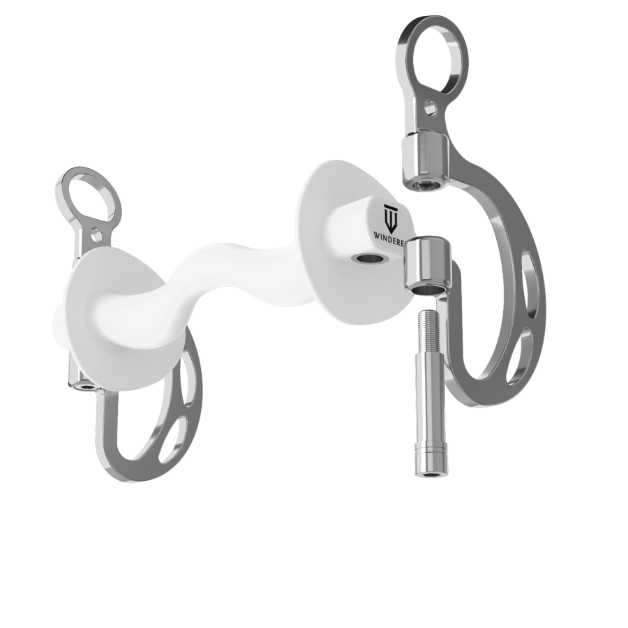 Wędzidło Winderen Kimblewick - Sztanga ze śliniankami - White Edition - Comfort - obrazek 2
