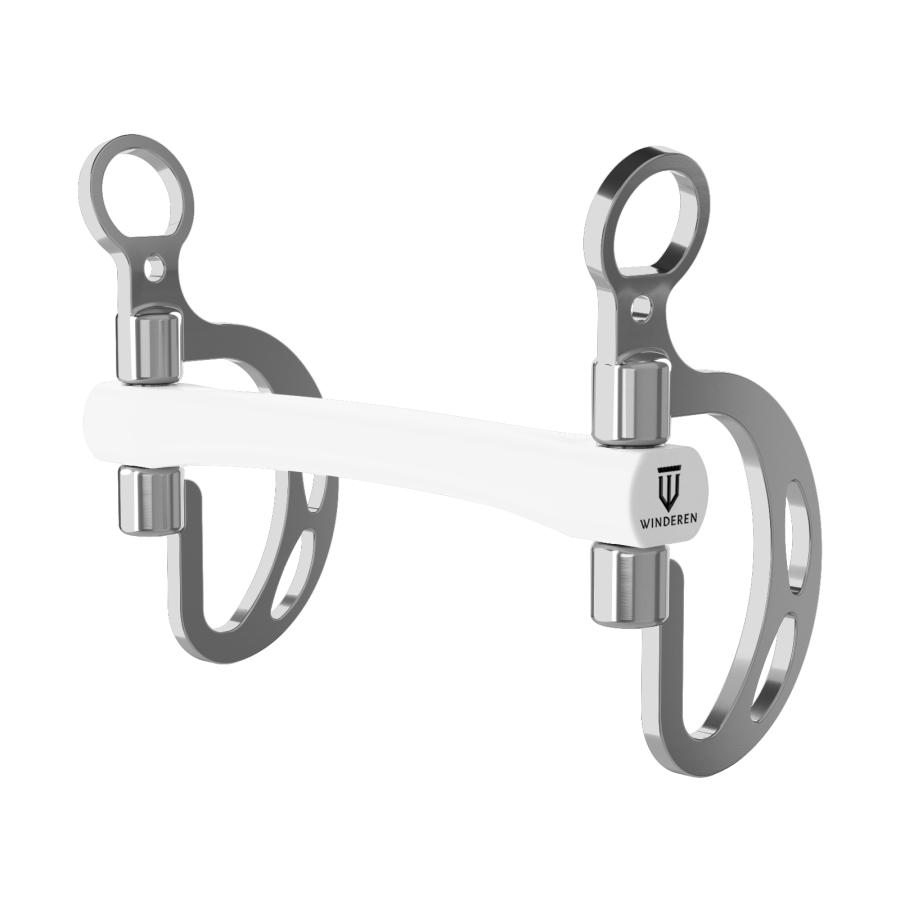 Wędzidło Winderen Kimblewick - Podwójnie łamane - White Edition - Comfort