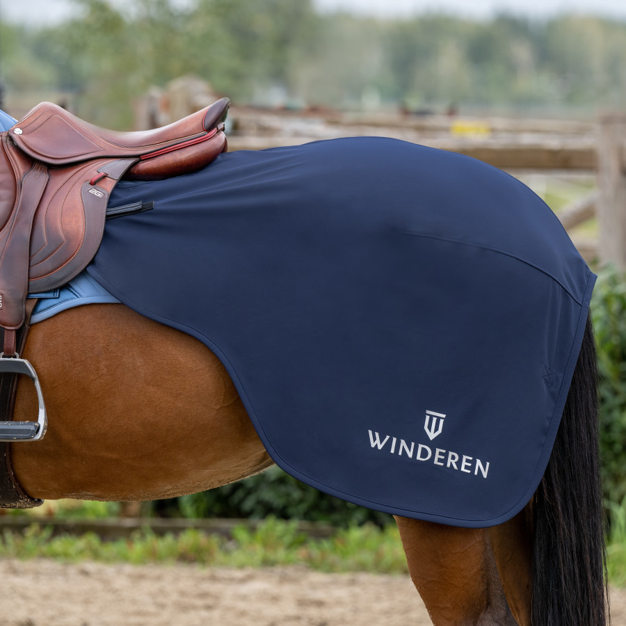 Półderka treningowa dla koni softshell Thermo Clear Navy - obrazek 3