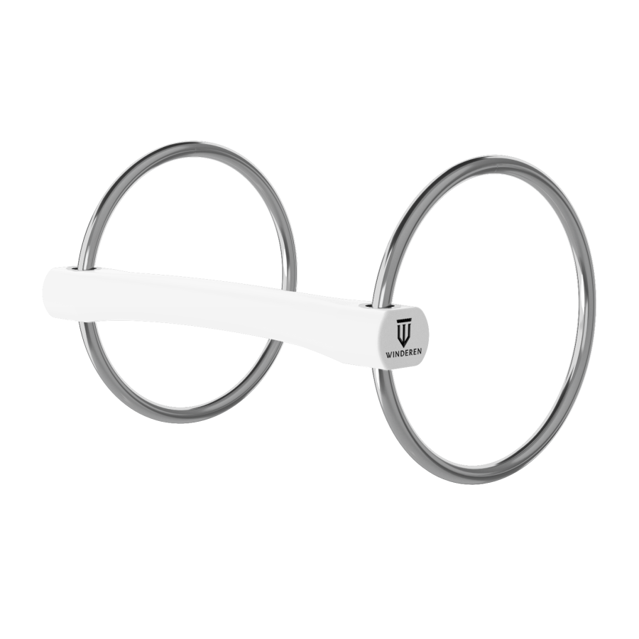 Wędzidło Winderen z dużymi kółkami - Flexi - White Edition - Comfort