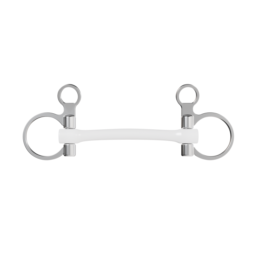 Wędzidło Winderen Baucher - Podwójnie łamane - White Edition - Slim - obrazek 3