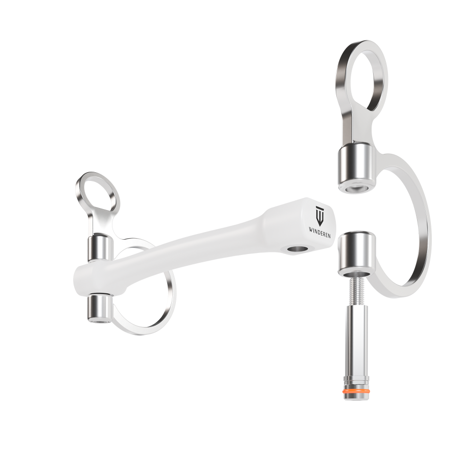 Wędzidło Winderen Baucher - Podwójnie łamane - White Edition - Slim - obrazek 2