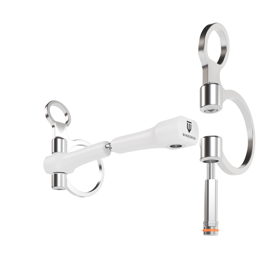 Wędzidło Winderen Baucher - Pojedynczo łamane - White Edition - Slim - obrazek 2