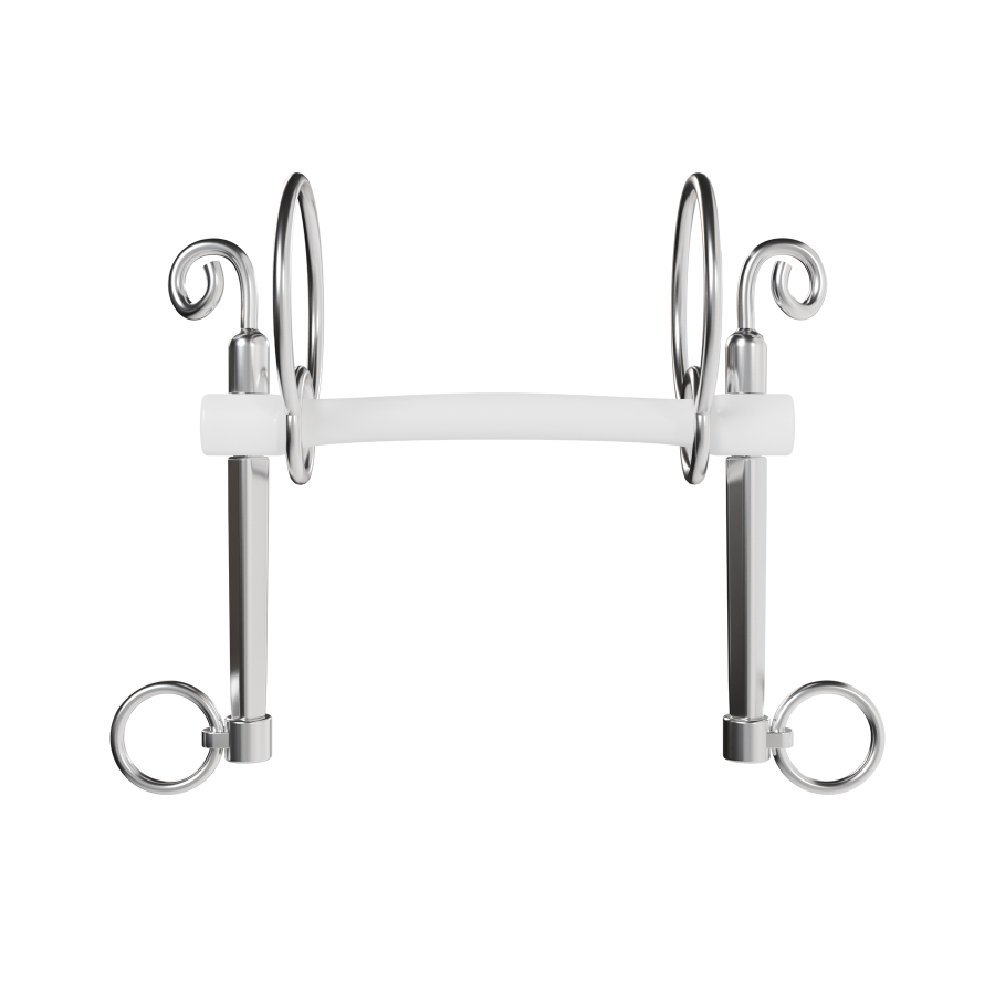 Wędzidło Winderen Swales Pelham długi - Flexi - White Edition - Slim - obrazek 3