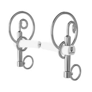 Wędzidło Winderen Swales Pelham krótki - Pojedynczo łamany  - White Edition - Comfort
