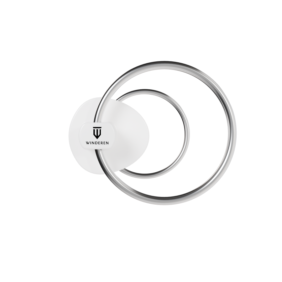 Wędzidło Winderen z dużymi kółkami - Sztanga ze śliniankami - White Edition - Slim - obrazek 3