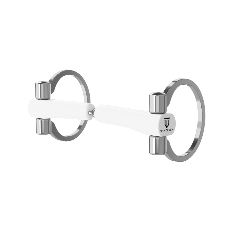 Wędzidło Winderen Oliwka - Pojedynczo łamane - White Edition - Comfort