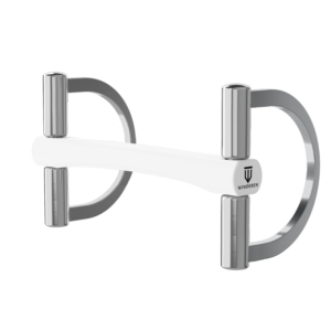 Wędzidło Winderen duże "D" - Podwójnie łamane  - White Edition - Comfort