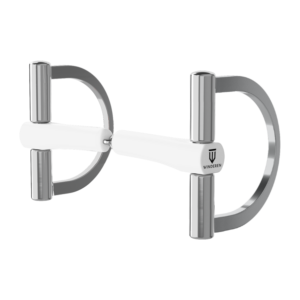 Wędzidło Winderen duże "D" - Pojedynczo łamane  - White Edition - Comfort