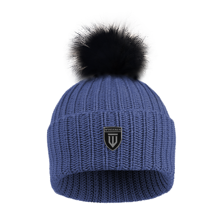Czapka Winderen Merino - Azure Blue/Black