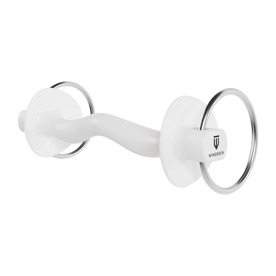 Wędzidło Winderen Zwykłe - Sztanga ze śliniankami - White Edition - Slim