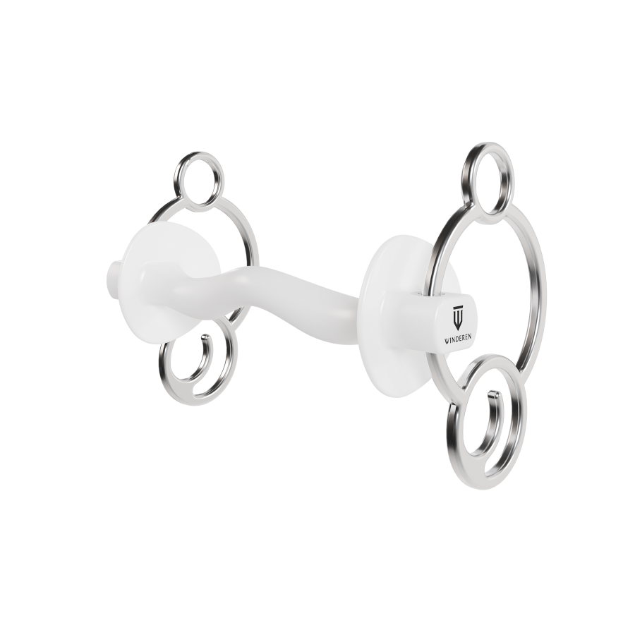 Wędzidło Winderen Wielokrążek - Sztanga ze śliniankami - White Edition - Slim