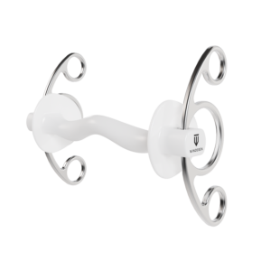 Wędzidło Winderen z czankami - Sztanga ze śliniankami  - White Edition - Slim