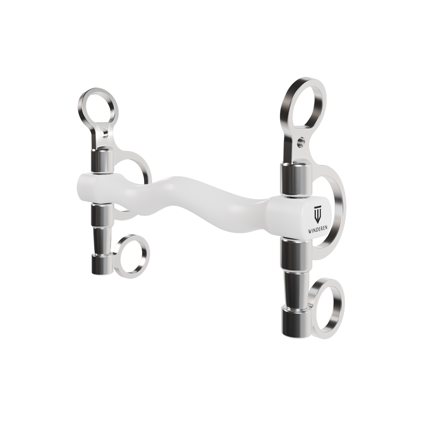 Wędzidło Winderen Pelham krótki - Sztanga - White Edition - Slim