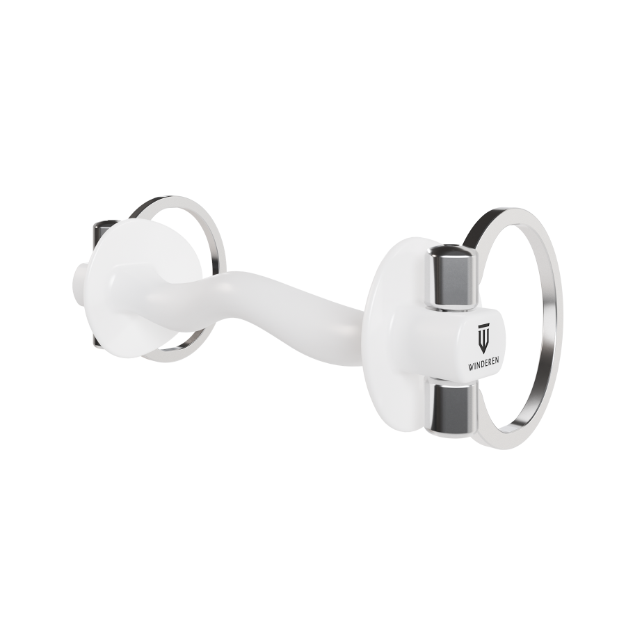 Wędzidło Winderen Oliwka - Sztanga ze śliniankami - White Edition - Slim