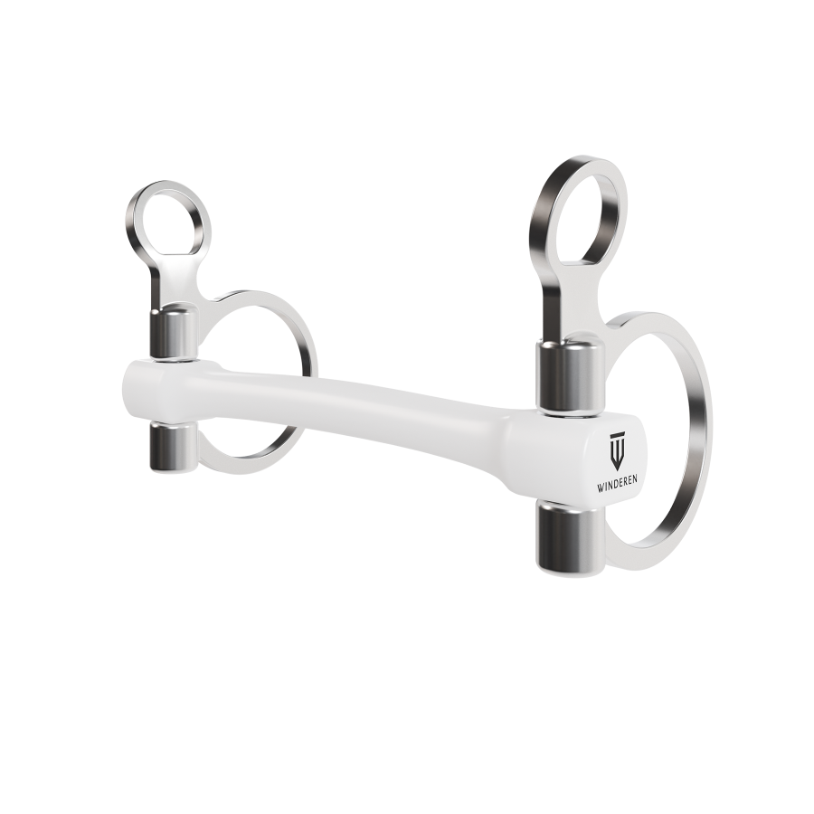 Wędzidło Winderen Baucher - Prosta sztanga sztywna - White Edition - Slim