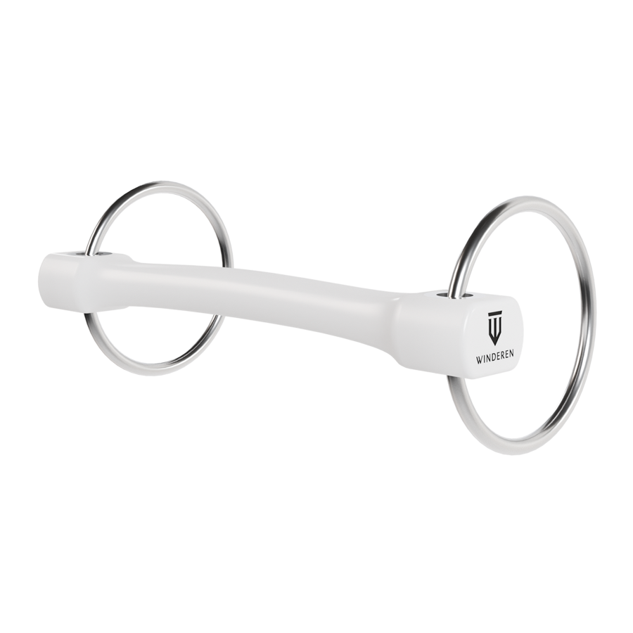 Wędzidło Winderen Zwykłe - Podwójnie łamane - White Edition - Slim