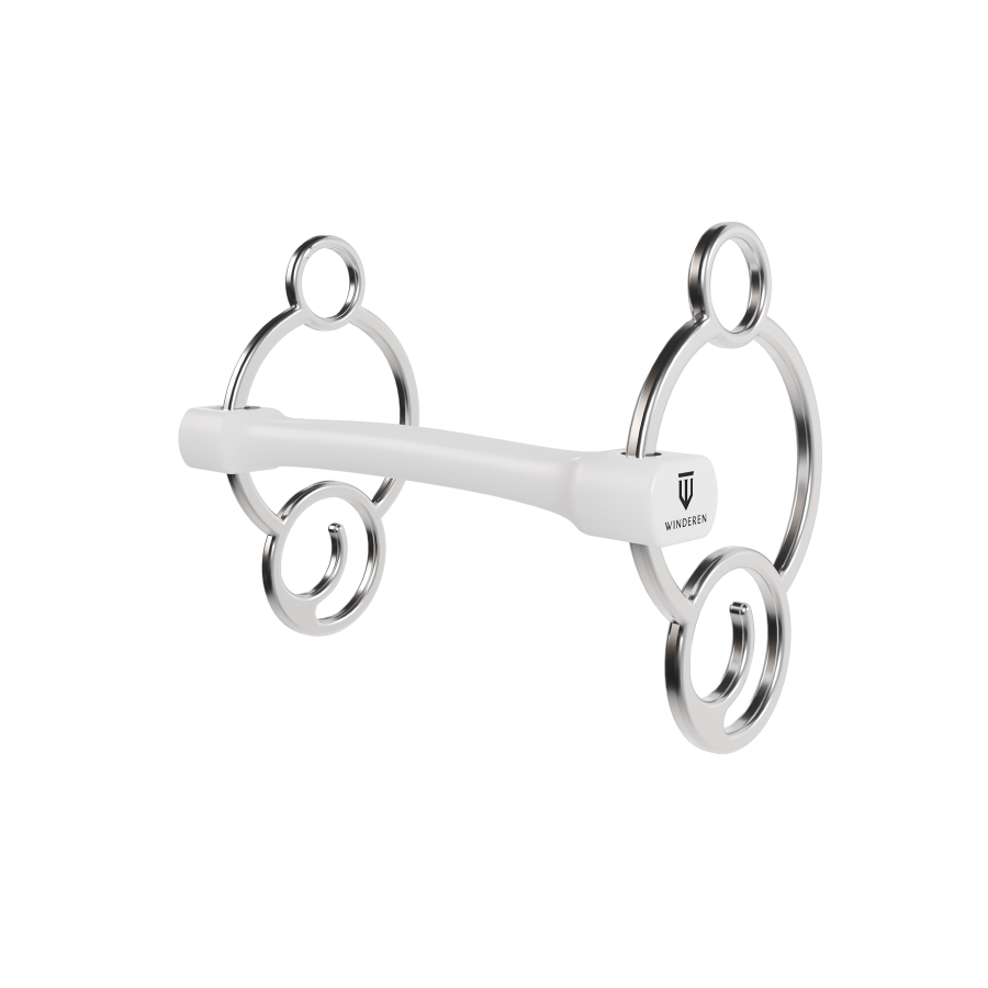 Wędzidło Winderen Wielokrążek - Podwójnie łamany - White Edition - Slim