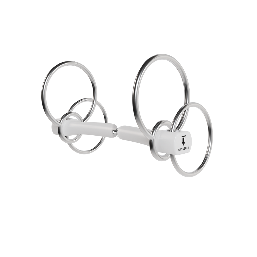 Wędzidło Winderen Scourier - Pojedynczo łamane - White Edition - Slim