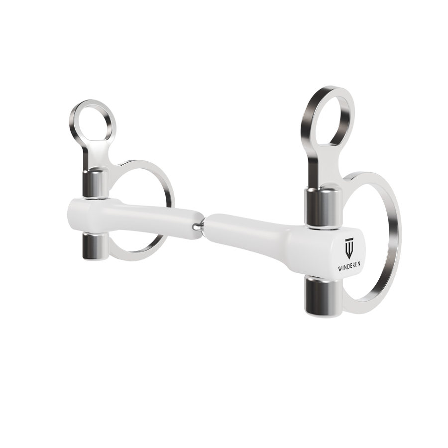 Wędzidło Winderen Baucher - Pojedynczo łamane - White Edition - Slim