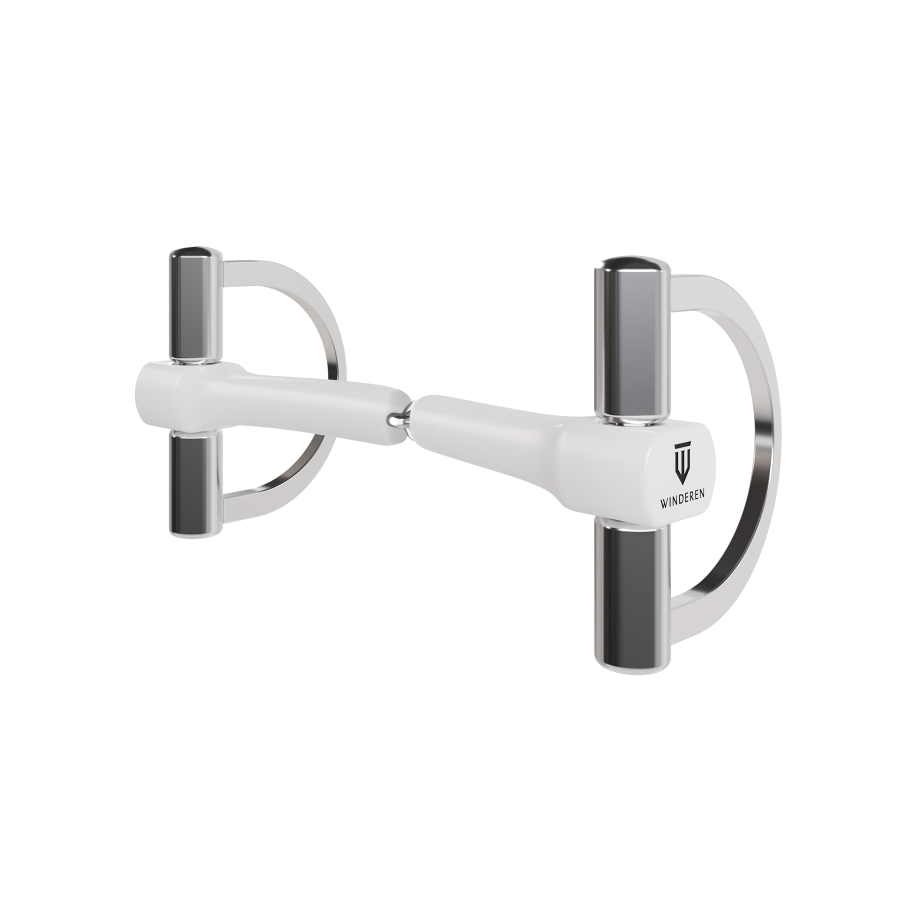 Wędzidło Winderen "D" - Pojedynczo łamane - White Edition - Slim